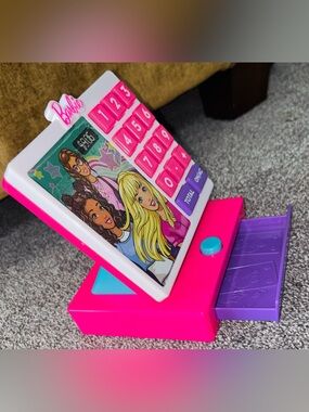 Barbie Hot Pink Cash Register Toy with Purple and Teal Accents